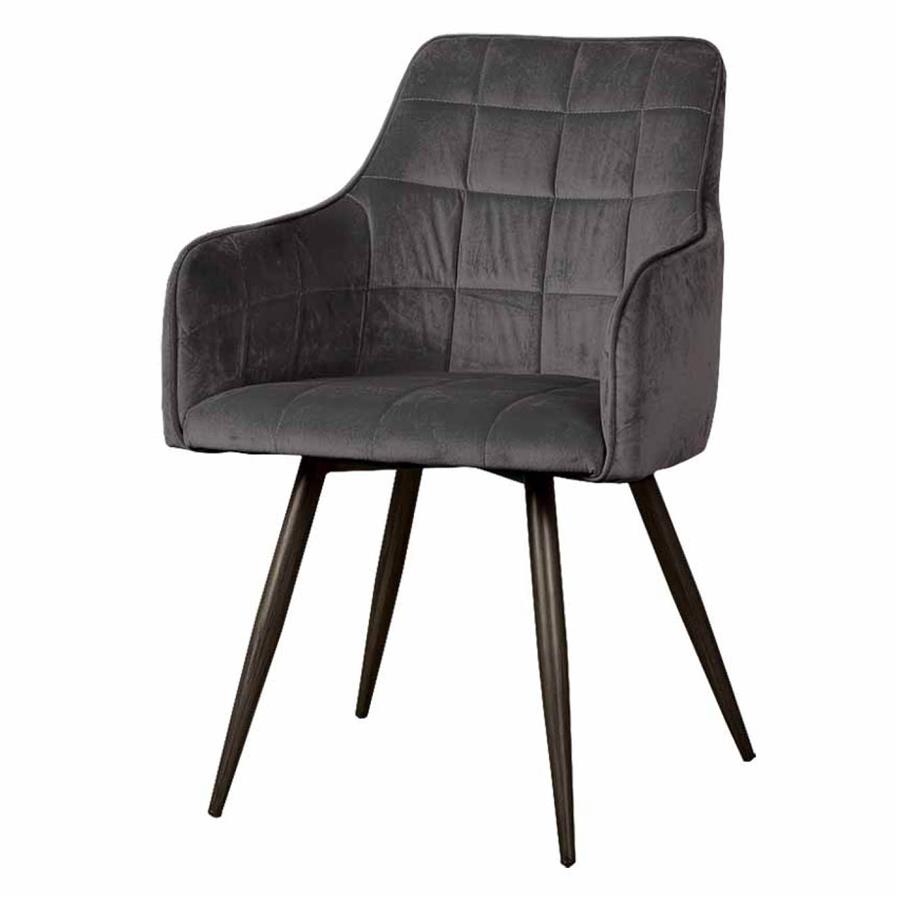 Silva Armstoel - fabric Bluvel 14 grey